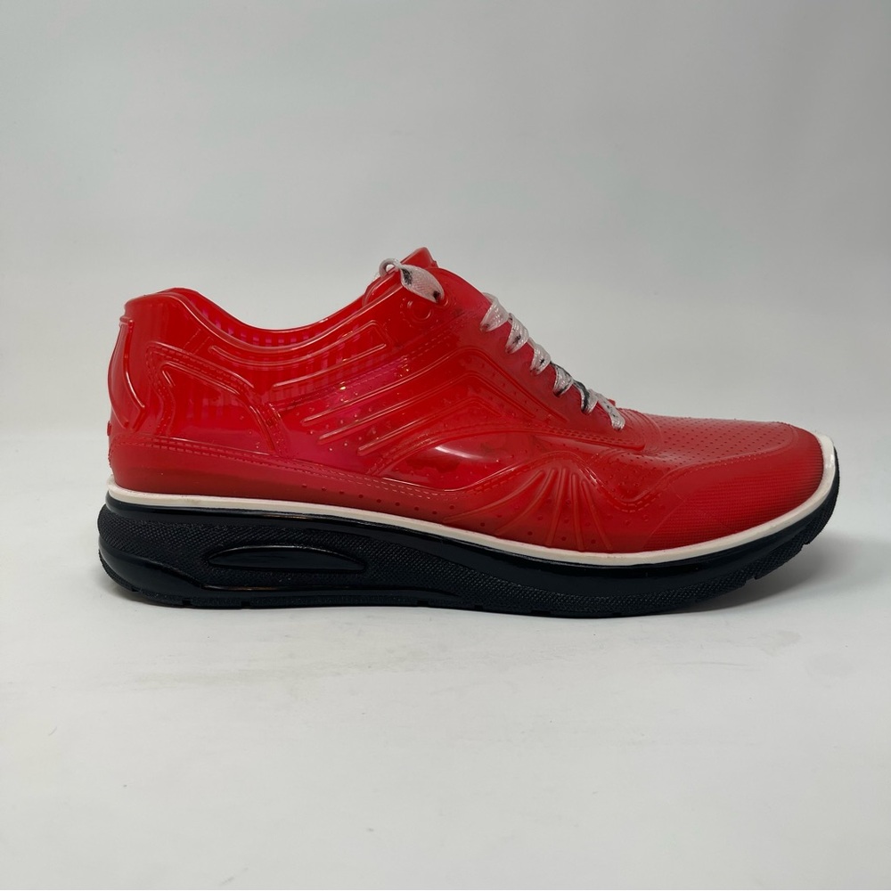 AIRDP by Ishu+ Transparent Red Designer Sneakers | Italian Fashion Tech Shoes‎ - Picture 7 of 16